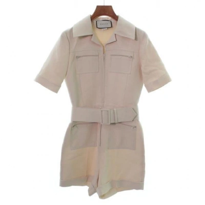 Pre-owned Gucci Beige Wool Jumpsuit