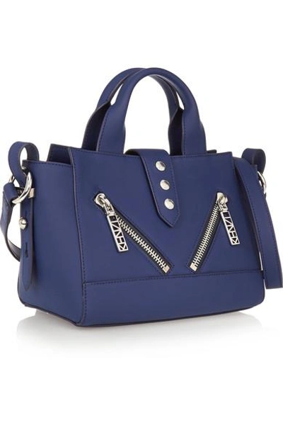 Shop Kenzo Kalifornia Leather Shoulder Bag In Blue