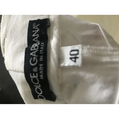 Pre-owned Dolce & Gabbana Mini Skirt In White