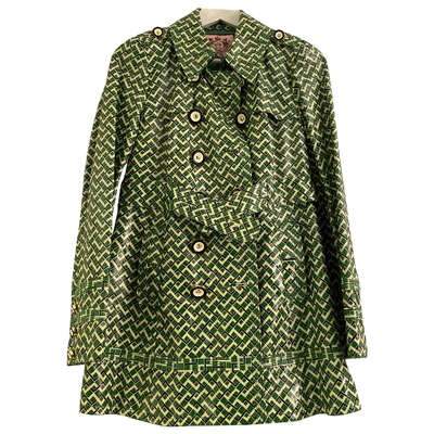 Pre-owned Juicy Couture Trench Coat In Green