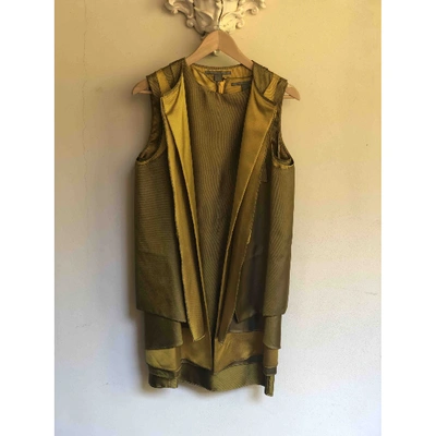 Pre-owned Proenza Schouler Silk Mini Dress In Gold