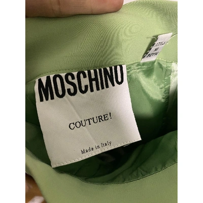 Pre-owned Moschino Skirt Suit In Green