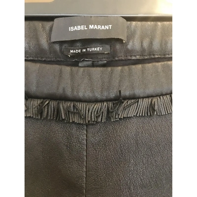 Pre-owned Isabel Marant Leather Leggings In Black