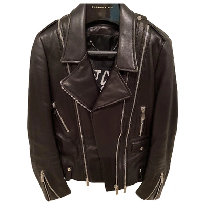 BARBARA BUI Pre-owned Leather Jacket In Black