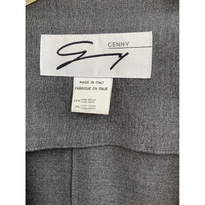 Pre-owned Genny Wool Short Vest In Anthracite