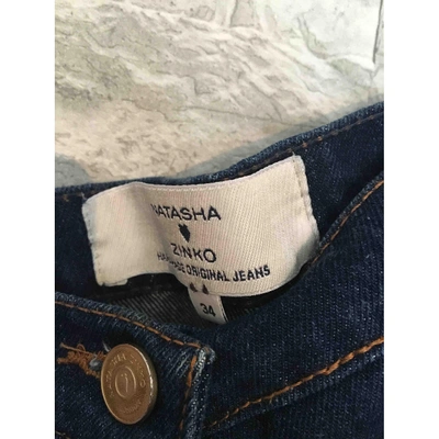 Pre-owned Natasha Zinko Blue Cotton - Elasthane Jeans