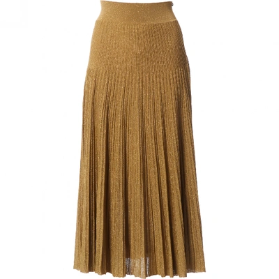 Pre-owned Barbara Casasola Gold Viscose Skirts