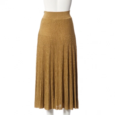 Pre-owned Barbara Casasola Gold Viscose Skirts