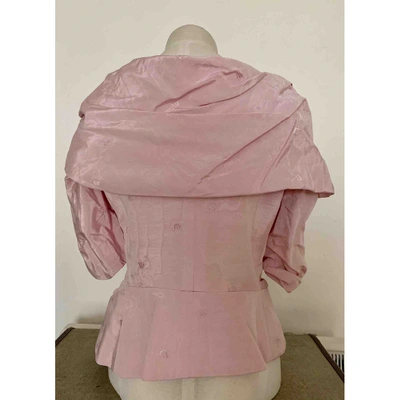 Pre-owned Christian Lacroix Pink Cotton  Top