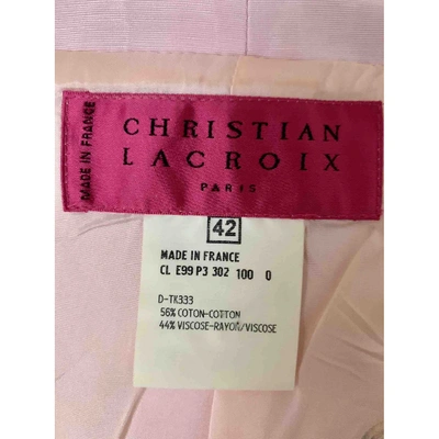 Pre-owned Christian Lacroix Pink Cotton  Top