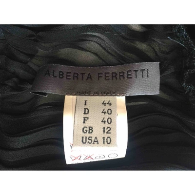 Pre-owned Alberta Ferretti Black Polyester Top