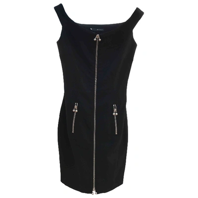 Pre-owned Dsquared2 Wool Mid-length Dress In Black