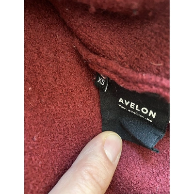Pre-owned Avelon Wool Jumper In Burgundy
