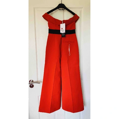 Pre-owned Self-portrait Jumpsuit In Red
