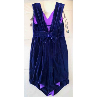 Pre-owned Jean Paul Gaultier Silk Mid-length Dress In Purple