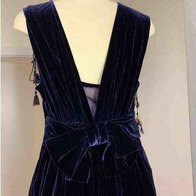 Pre-owned Jean Paul Gaultier Silk Mid-length Dress In Purple