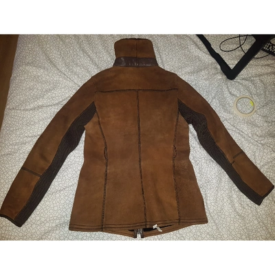 Pre-owned Prada Brown Mongolian Lamb Leather Jacket
