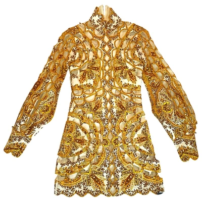 Pre-owned Zimmermann Gold Linen Dress