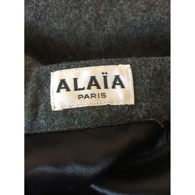 Pre-owned Alaïa Grey Wool Skirt
