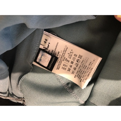 Pre-owned Fendi Turquoise Wool Trousers