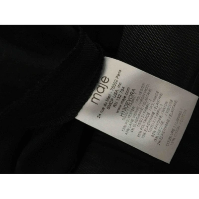 Pre-owned Maje Straight Pants In Black