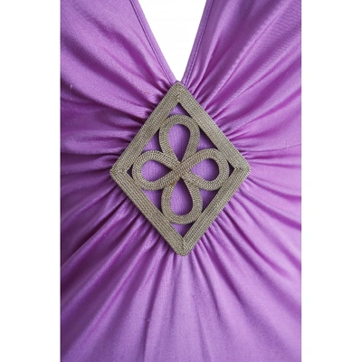 Pre-owned Emilio Pucci Silk Mid-length Dress In Purple