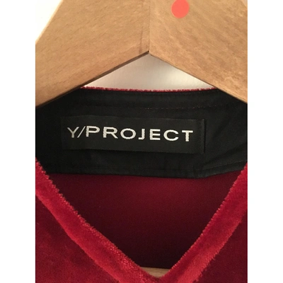 Pre-owned Y/project Velvet Top In Blue