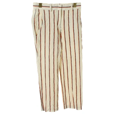 Pre-owned Isabel Marant Straight Pants In Ecru