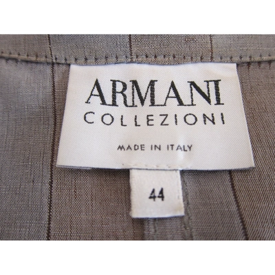 Pre-owned Armani Collezioni Linen Short Vest In Other