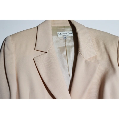 Pre-owned Dior Wool Blazer In Pink