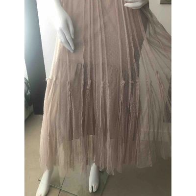 Pre-owned Golden Goose Silk Maxi Dress In Camel