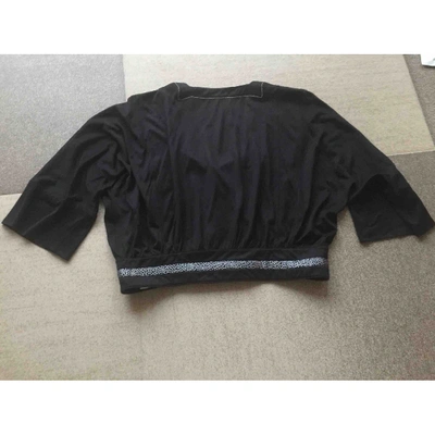 Pre-owned Balenciaga Silk Short Vest In Black