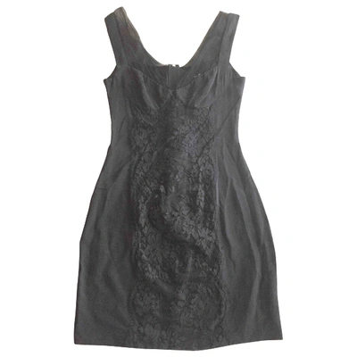 Pre-owned Dolce & Gabbana Silk Mini Dress In Black