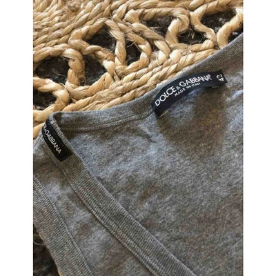 Pre-owned Dolce & Gabbana Grey Cotton  Top