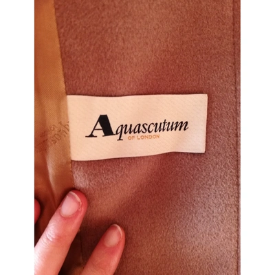 Pre-owned Aquascutum Wool Coat In Camel