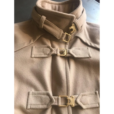 Pre-owned Burberry Wool Short Vest In Camel