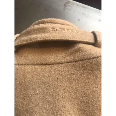 Pre-owned Burberry Wool Short Vest In Camel