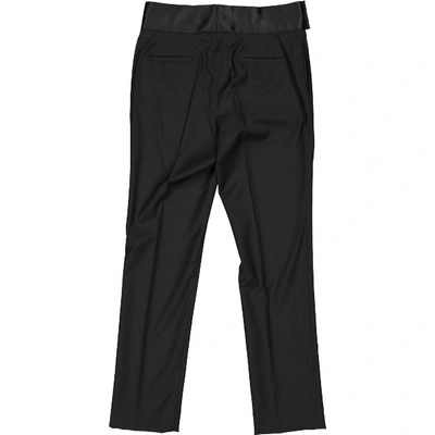 Pre-owned Lanvin Wool Straight Pants In Black