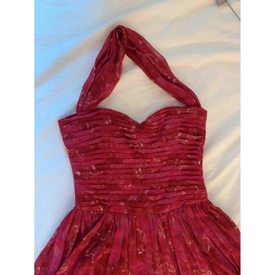 Pre-owned Luisa Beccaria Pink Silk Dress