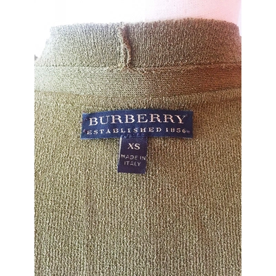 Pre-owned Burberry Khaki Viscose Knitwear