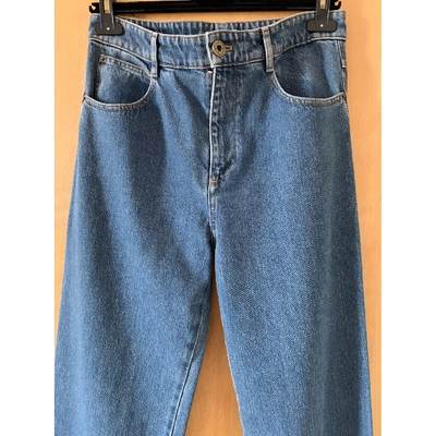 Pre-owned Chloé Straight Jeans In Blue