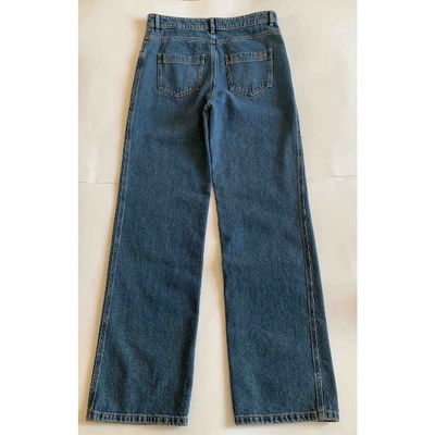Pre-owned Chloé Straight Jeans In Blue