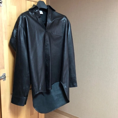 Pre-owned Vetements Black Leather  Top