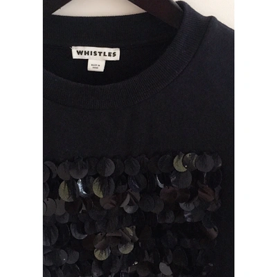 Pre-owned Whistles Black Glitter  Top