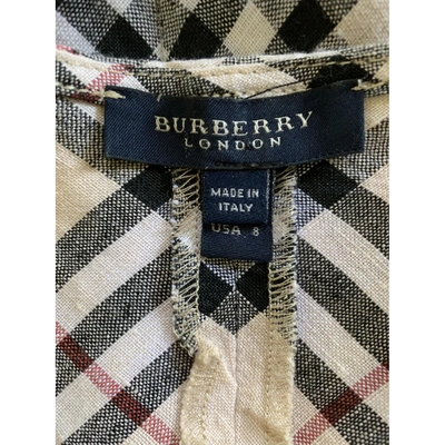 Pre-owned Burberry Beige Linen Dress