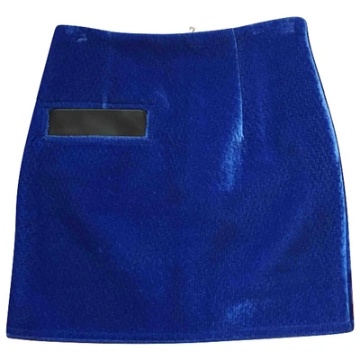 Pre-owned Sandro Mini Skirt In Blue