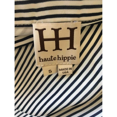 Pre-owned Haute Hippie Silk Maxi Skirt In White