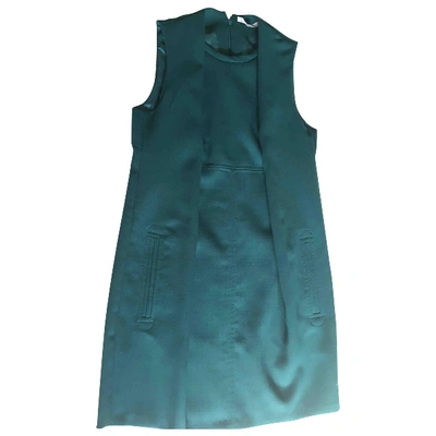 Pre-owned Carven Wool Mini Dress In Green