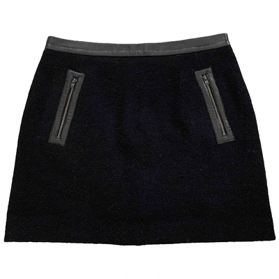 Pre-owned Sandro Black Wool Skirt
