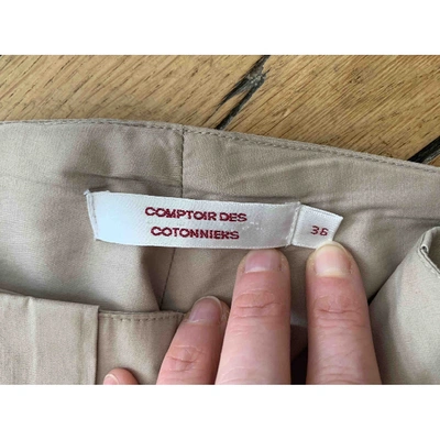 Pre-owned Comptoir Des Cotonniers Trousers In Beige